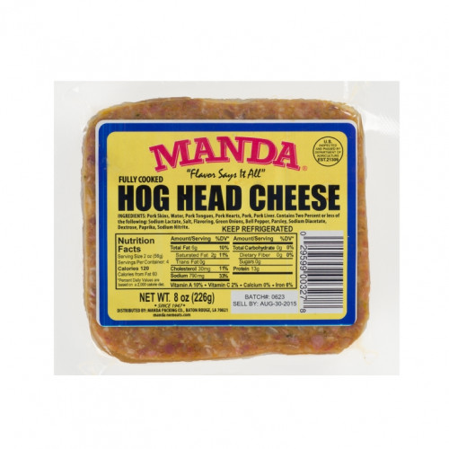 Manda Hog Head Cheese Mild 8oz 029599003278
